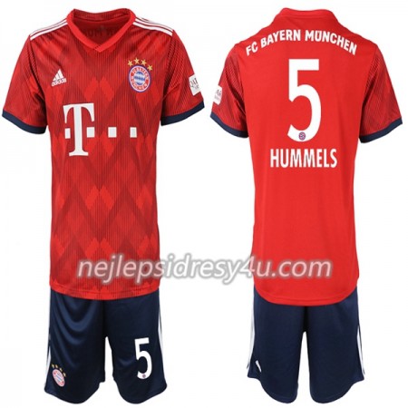 Fotbalový Dres FC Bayern Mnichov Hummels 5 Dětské Domácí 2018/19